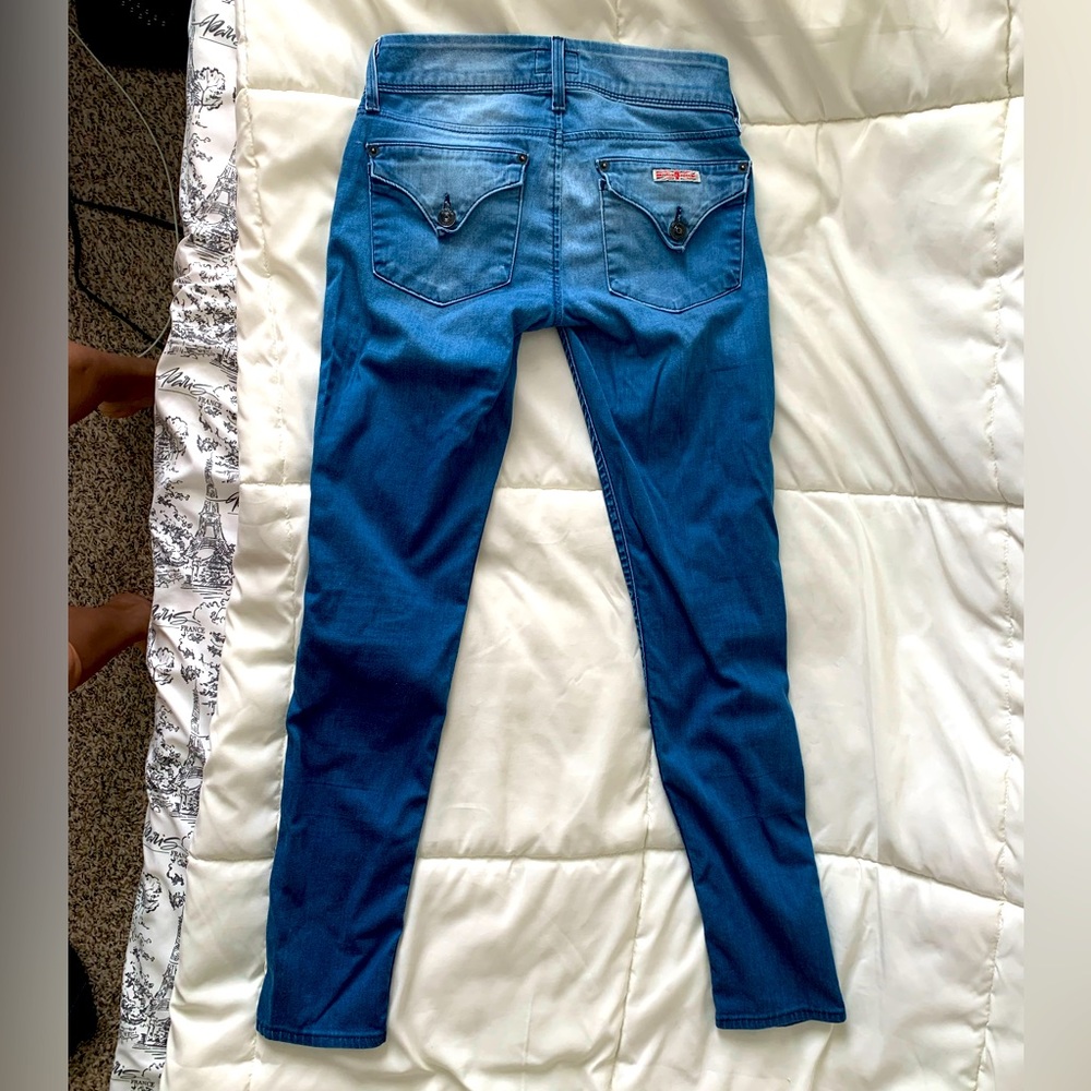 Hudson collin skinny low rise jeans blue wash 24